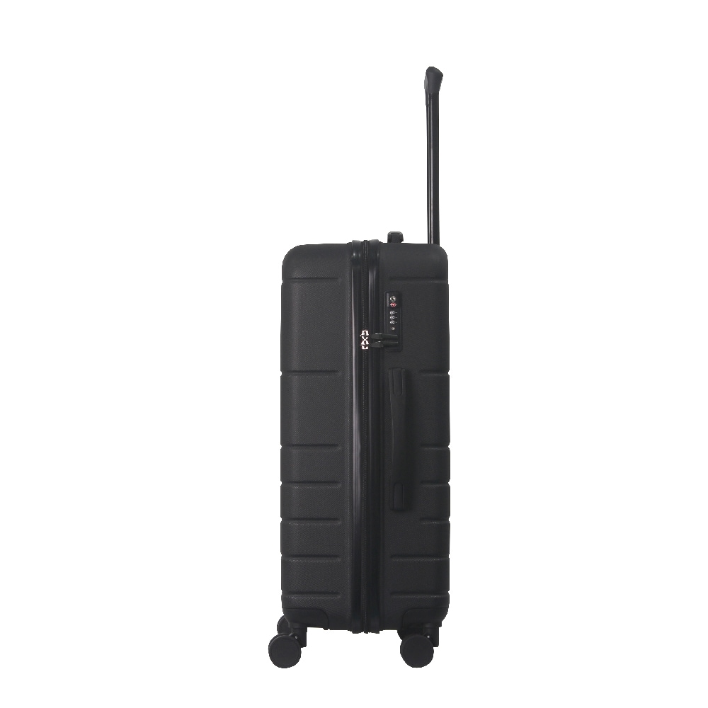 Luggage Sets ABS Hardshell 3pcs Luggage, Lightweight Durable Suitcase Sets Spinner Wheels Suitcase With TSA Lock 20''24''28'' Available(Black)_voghion.com